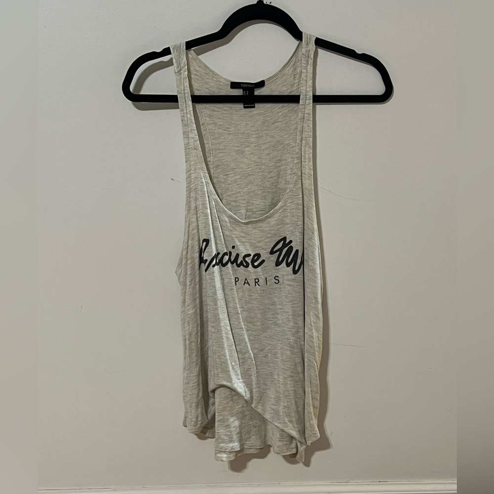 Women’s Light Grey Size Medium Forever 21 Tank Top